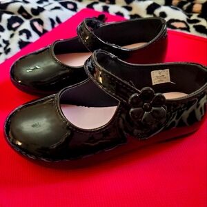Baby Deer little girl's patent leather maryjane shoes.